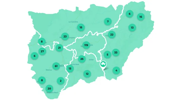 Mapa del aceite en jaén